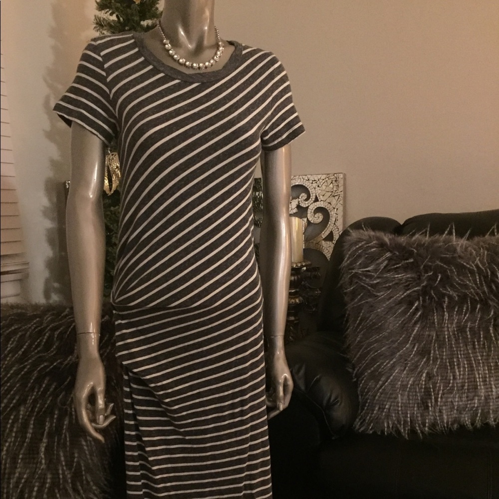 James Perse Long Rushed Dress - Picture 7 of 8